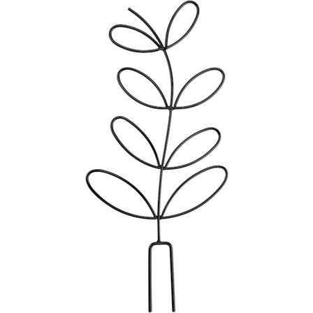 Klatreplante pinde, 31,5 cm indendørs plantepinde, metal klatreplante støtte, bladform, kompatibel med Monstera, orkidé, pragtvindel, klatreplante