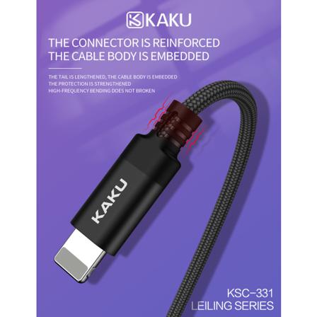 2 St Super Kvalitet 3 M Iphone Laddarekabel Svart