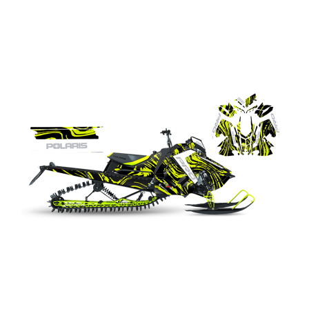 Dekalkit SweTown Memo Lime - Polaris Axys 800 SKS 146 2018-2020