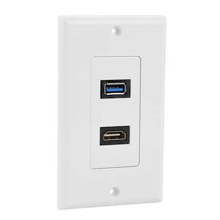 HDMI USB3.0 To i ett integrert multimedieveggpanel lyd- og videokontakt