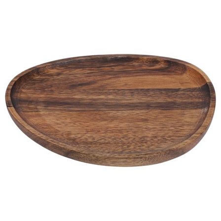 Uregelmessig oppbevaringsbrett i tre, snacks og fruktorganisator, bordtilbehør, hurtigmatfatdekorasjon 26x21cm