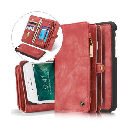 Caseme Split Läderfodral till iPhone 7 Plus / 8 Plus - Röd Röd