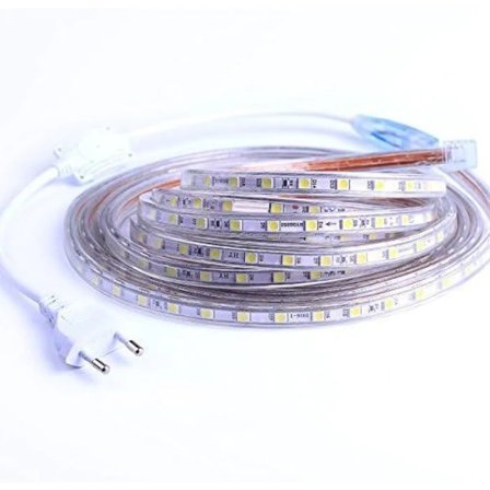 LED-stripe, 2M LED-stripe, lyssterk LED-stripe 220v, 5050 IP65 vanntett LED-stripe, varmhvit (2)-FA-