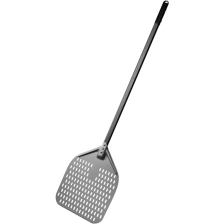 Pizza-skuffe, Perforert Hard Anodisert Aluminium Pizza-spade,