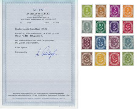 Tyskland 1952 - MICHEL - 123-138 / AFA 1086-1101 - Postfrisk