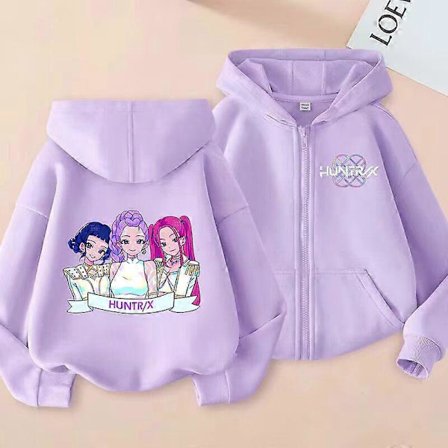 KPop Demon Hunters Huntrix Hoodie Barn K-Pop Tröja