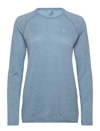 Odlo Essential Seamless T-Shirt Crew Neck L/S Sport T-shirts & Tops Long-sleeved Blue Odlo