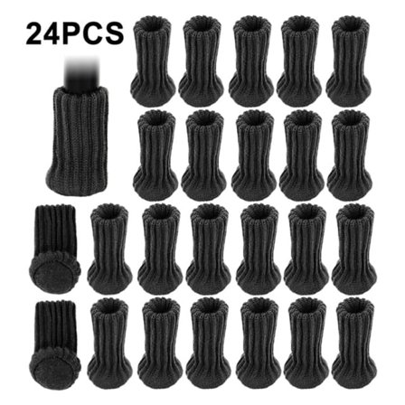 24 stk strikkede stolbensokker møbelbord ben