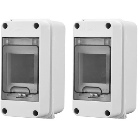 3-veis fordelingsboks, vanntett gjennomsiktig deksel 3 DIN-skinne utendørs fordelingsboks 2 stk