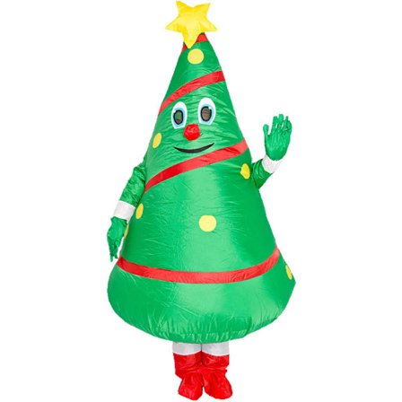 Unisex Voksen Juletre Kostyme Cosplay Oppblåsbar Morsom, ZQKLA