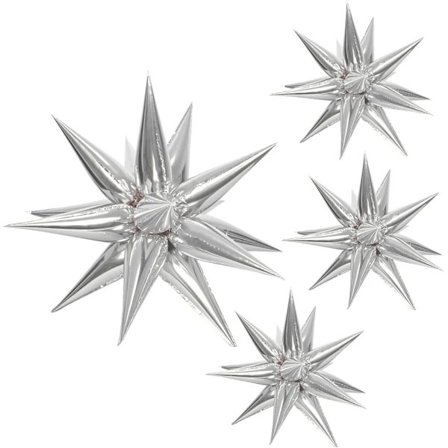 50 st Guld Explosion Stjärna Folie Konformade Ballonger, Stora Stjärnformade Mylarballonger för Julfesttillbehör Dekorationer Bröllop Fotorekvisita