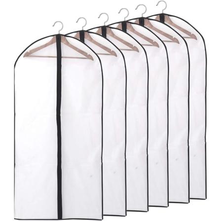 Plastpåsar för kläder, damm- och maltskydd, fuktsäkra, transparenta Z
