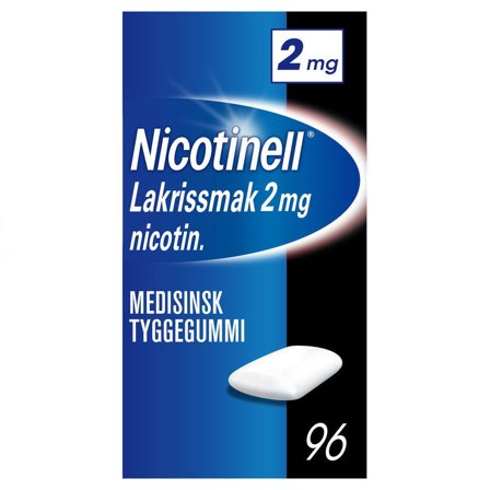 Nicotinell 2 mg tyggegummi lakris 96 stk