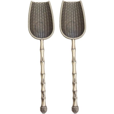 Te-skeer til løs te, lange te-skeer til blade, kaffe-skeer i metal retro, nem håndvask