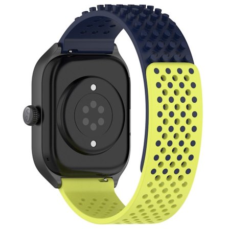 Garmin vivoactive 5 / GarminActive 5 / Venu Sq 2 Silikonarmband 20mm Andningsbart Klockarmband - Midnattsblå / Lime
