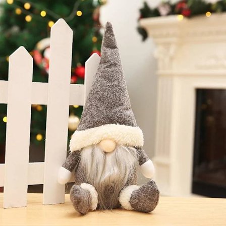 Tomte Julgransdekorationer, Handgjorda Plysch Tomtar Julnisse Elf