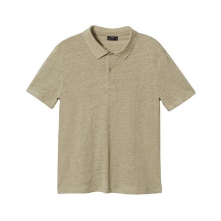 Mango 100% linen polo shirt inbo, Herre
