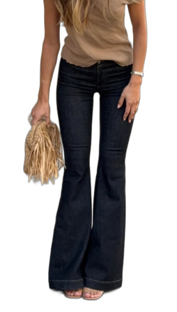 Mörkblå bootcut jeans from Alobha Label