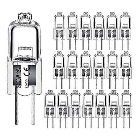 40 stk. G4 12V 20W Halogenlampe G4 12V Glødepære Indsatte Perler Krystallampe Halogenlampe 20W 12V Halogenlamper bs[mo]