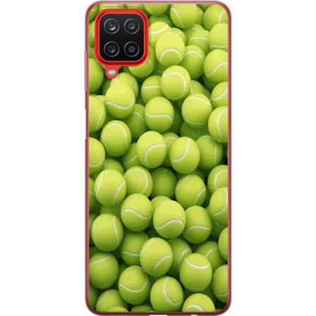 Kompatibel Mobilcover til Samsung Samsung Galaxy A12 Mønster af grønne tennisbolde i høj detalje, sporty motiv med gentagende tekstur og stærke fa
