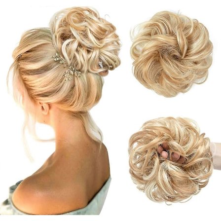 2 stk. rodet hårknold krøllede scrunchies til kvinder