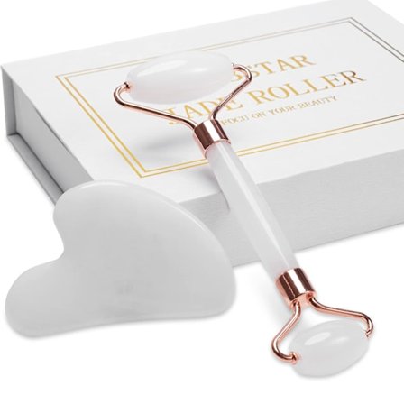 2025 Senaste Modell Jade Roller för Ansikte, Ansiktsroller Massager Hudvårdsverktyg, Gua Sha Ansiktsverktyg för Ansikte, Hals, Ögon, Reducera