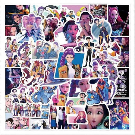 55 stk. KPop Demon Hunter-klistremerker - Søte, tullete tigerklistremerker for telefon, bærbar PC, skateboard