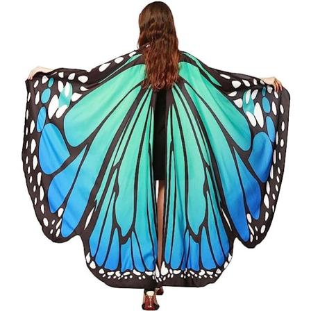 Dubbelsidig tryckta fjärilsvingar för kvinnor Style 1