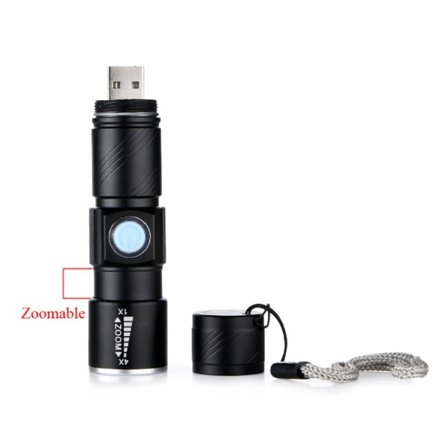 USB UPPLADDNINGSBAR MINI CREE Q5 ficklampa 2000 Lumens