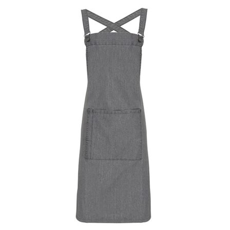 Premier Cross Back Barista Haklappsförkläde One Size Grå Denim
