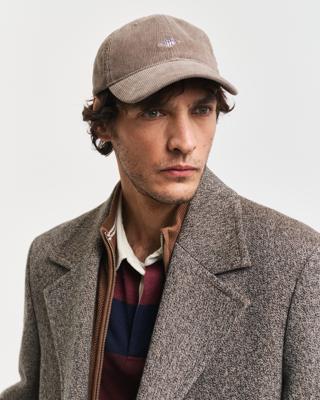 GANT - Kordfløyelscaps med shield-logo til herre desert brown