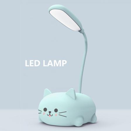 Tecknad Söt Katt Gris Björn Form Lampa Läsa Nattljus