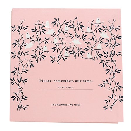 Itsekiinnittyvä valokuva-albumi DIY-muistikirja-albumit Kirjoitettava sisäsivualbumi Kirja muistoksi Pinkki varpunen