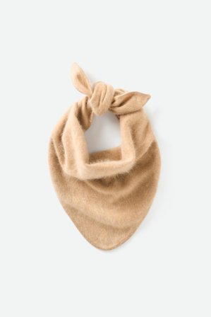 Soft Goat - Brushed Triangle scarf - Kashmirscarf - One Size - Camel