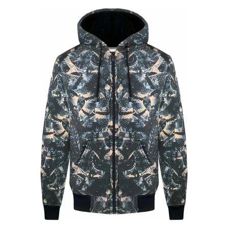 Marcelo Burlon, Allover Snake Sweatshirt Czarny, Mężczyzna, Rozmiar: M