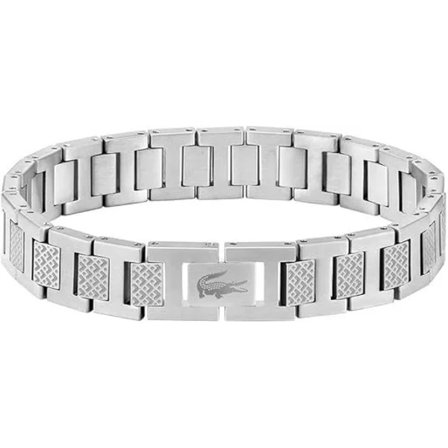 Collection Link Armbånd i rustfrit stål udsmykket med Petit Piqué-mønster - Fås til ham og hende black