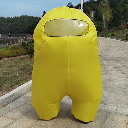 Halloween-puvut lapsille ja aikuisille, Among Us -ilmapuku, hauska cosplay-asu, astronautti, Disfraz Gonflable SUS Crewmate -lahja, keltainen