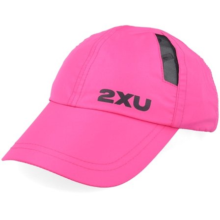 2XU - Roze unconstructed Cap - Run Cap Fuchsia/Black Dad Cap @ Hatstore