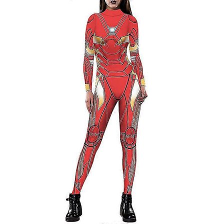 Halloween Dam Spindelmannen Iron-man Jumpsuit Cosplay Kostym Maskerad-i