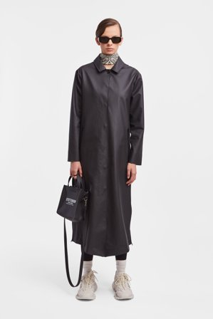 Hornstull Long Raincoat Black