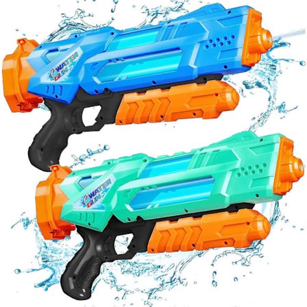 Super Vannpistoler for Barn Voksne - 2 Pakning Super Vannblaster Soaker Sprøytepistoler 1200cc med Utmerket Rekkevidde - Gaveideer Leker for Sommer 
