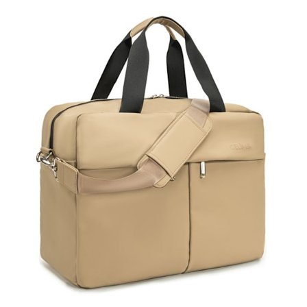 16” CELIMS kannettavan tietokoneen laukku | Päivittäinen laukku 40x30x20 cm | Olkalaukku | Beige