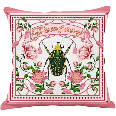 Dekorativa kuddfodral 18 x 18 tum, bomullslinne säckväv