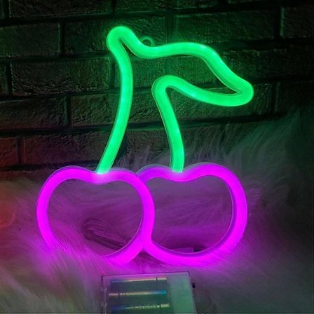 Neonljus, för sovrum Neon Skyltar, LED Neon Väggskylt Frukt Neonljus, Väggdekorationsljus, Neonljus Inomhus Vägglampor för Sovrum (P