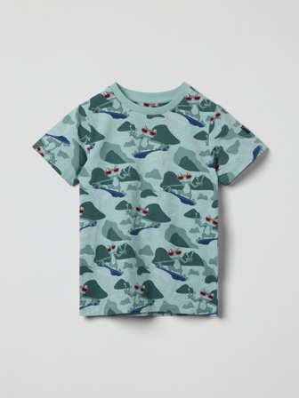 Polarn O. Pyret - T-shirt with frog print - 98 - Childrenswear - green