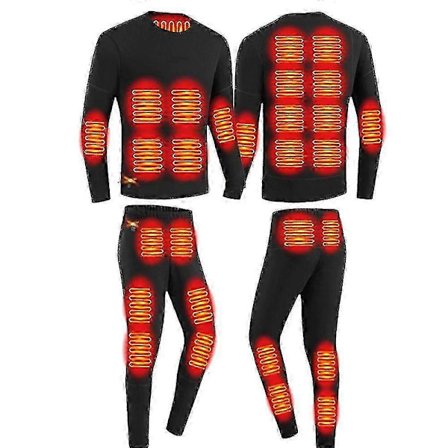 Vinter Termisk Oppvarmet Jakke 28 Områder Tur Skjorter Ski Sett Oppvarmet Klær Oppvarmet Undertøy