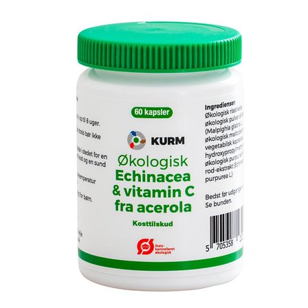 KURM Echinacea & Acerola Ø 60 kaps., Helse & Madvarer, Kosttilskud, Immunforsvar