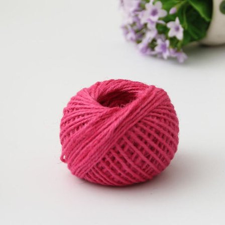 2 stk Jutegarn 50m Jutetråd 3-lags 2mm Tykkelse Jutetau For Dekorasjon Hage Blomsterdekorasjon Diy Kunst Håndverk Bundt Håndverk