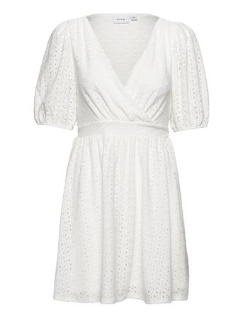 Viflorence V-Neck 2/4 Dress/Dc White Vila
