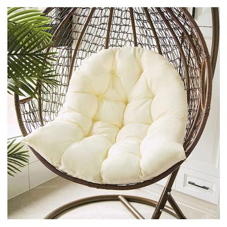 Hage Innendørs Hengeegg Swing Hengekøyestol Tykk Putesete (120*80, Stil 6)